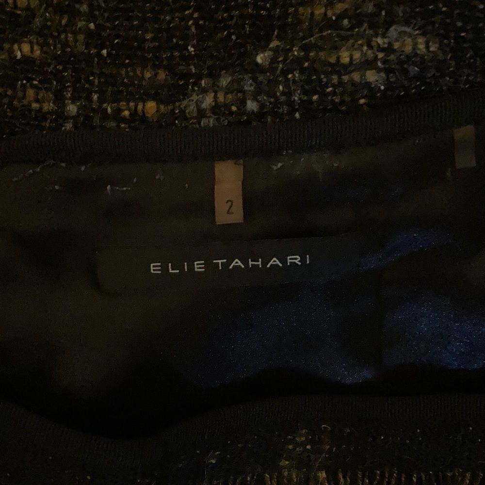 Elie Tahari Tweed Wool Blend Pencil Skirt - Picture 3 of 4